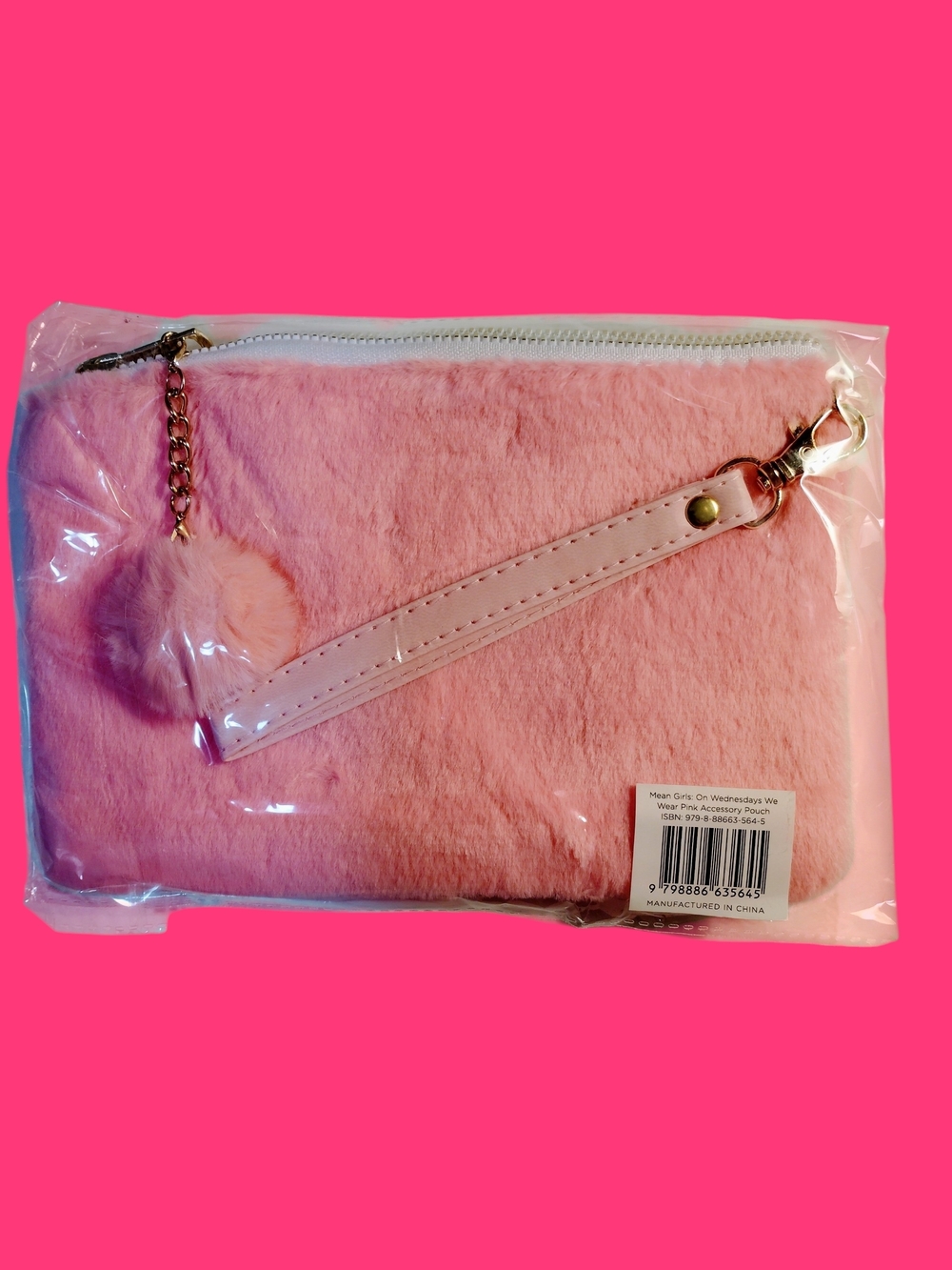ππ©·*MEAN GIRLS* !Y2K! SOFT PINK FAUX FUR BAG!π©·"On Wednesdays We Wear Pink!"π - Picture 2 of 2